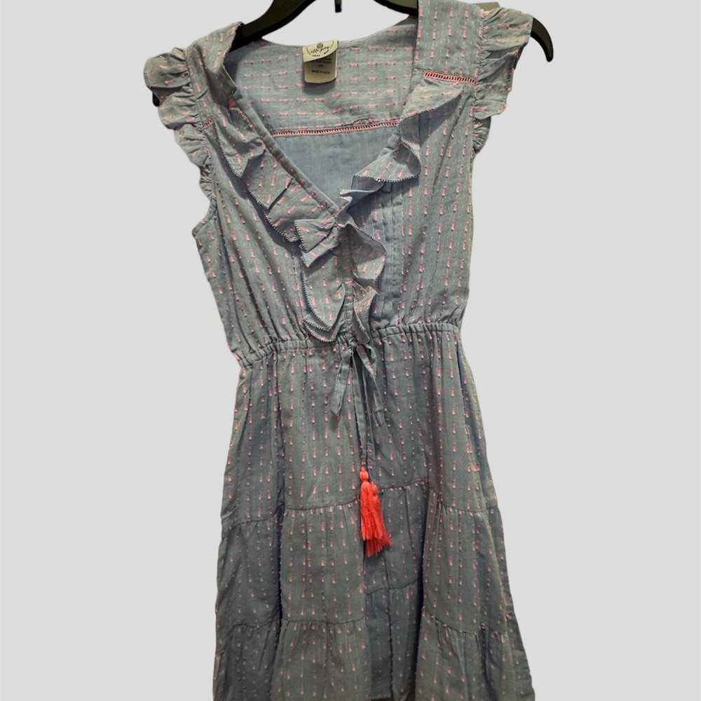 Ella Gray size XXS ble and pink dress